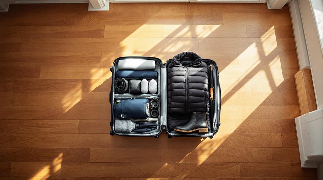 efficient winter travel packing