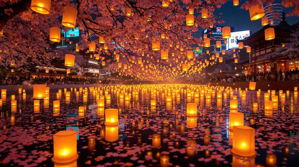 family altars and lanterns