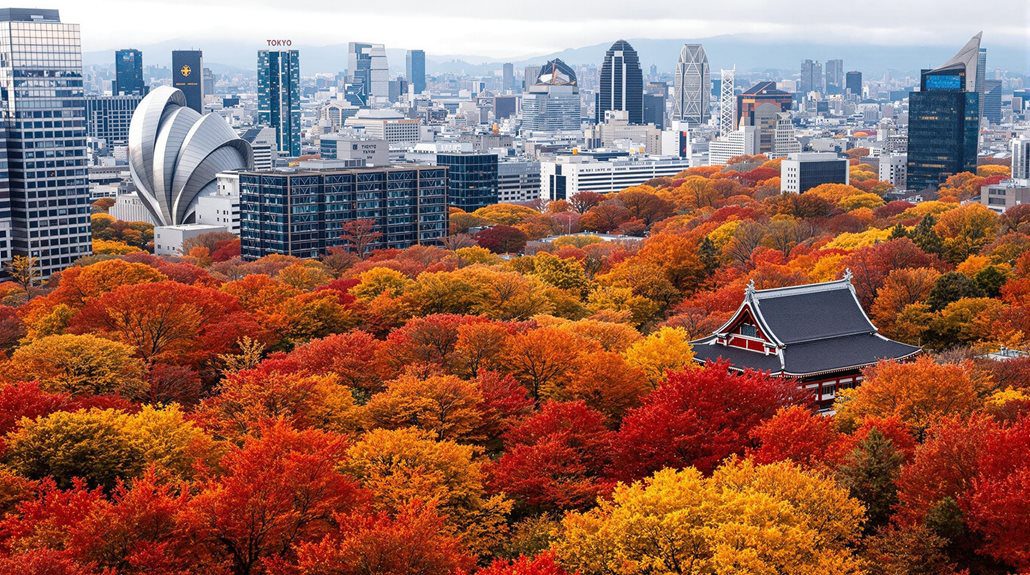 tokyo autumn foliage timing