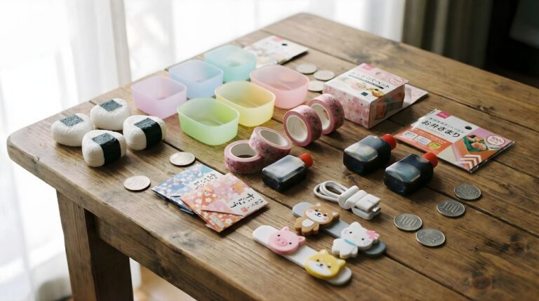 Colorful containers, washi tape, and cute characters set against a rustic wooden table, promoting creative party planning ideas.