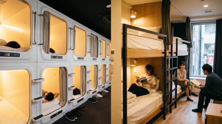 Tokyo Capsule Hotels vs Hostels